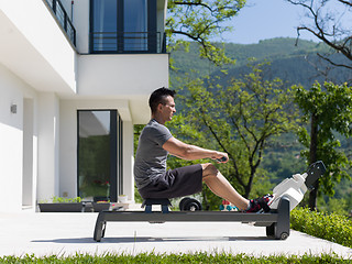 Image showing man doing morning exercises