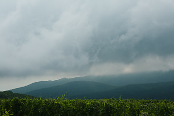 Image showing Rainy clouds in highlands