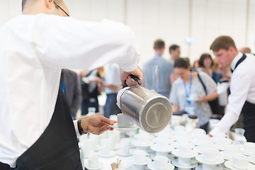 Image showing Coffee break at conference meeting.