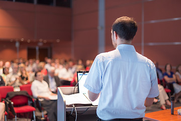 Image showing Speaker at Business Conference and Presentation.