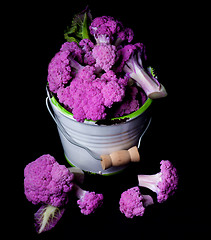 Image showing Fresh Purple Cauliflower