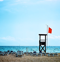 Image showing Lifeguard Tower on Beach