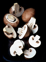 Image showing Raw Portobello Mushrooms