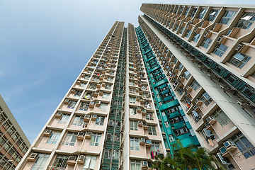 Image showing Apartment building from low angle