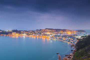 Image showing Cheung Chau island sunset , hong kong