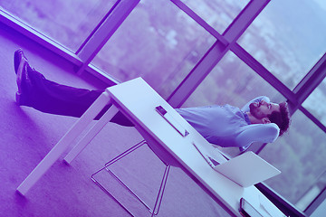 Image showing happy young business man at office