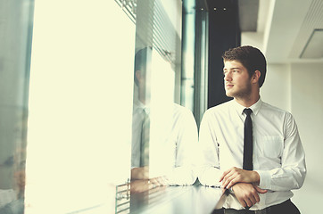 Image showing happy young business man at office