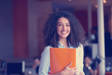 Image showing young  business woman at office
