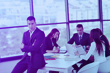 Image showing business people group in a meeting at office