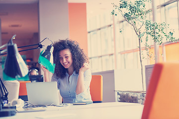 Image showing young  business woman at office