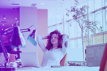 Image showing young  business woman at office