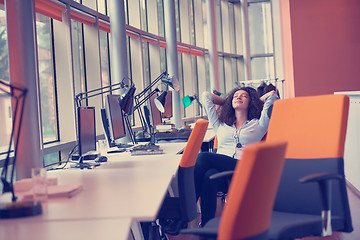 Image showing young  business woman at office