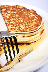 Image showing fresh american pancakes