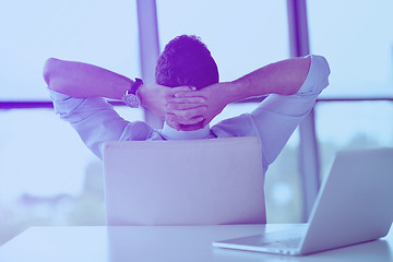 Image showing happy young business man at office