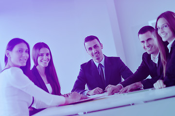 Image showing business people group in a meeting at office