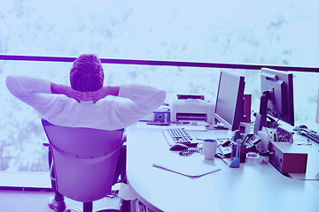 Image showing happy young business man at office