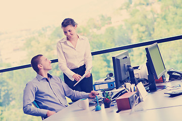 Image showing business people in a meeting at office