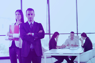 Image showing business people group in a meeting at office