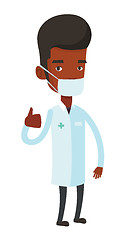 Image showing Doctor giving thumbs up vector illustration.