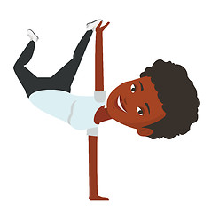 Image showing Young woman breakdancing vector illustration.