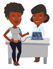 Image showing Blood pressure measurement vector illustration.