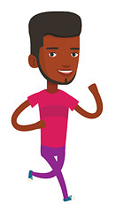 Image showing Young man running vector illustration.