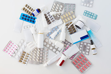 Image showing packs of different pills and medicine