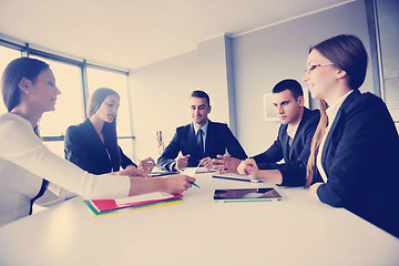 Image showing business people group in a meeting at office