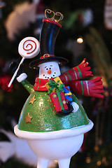 Image showing waving snowman