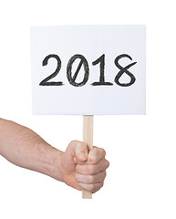 Image showing Sign with a number - The year 2018