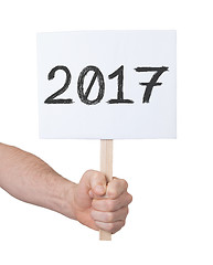 Image showing Sign with a number - The year 2017