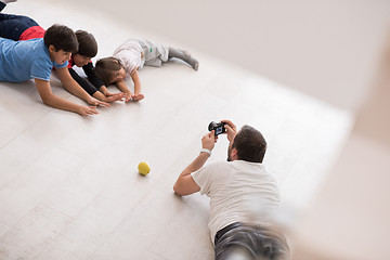 Image showing Photoshooting with kids models