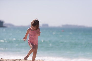 Image showing little cute girl at beach