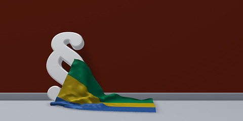 Image showing flag of gabon and paragraph symbol