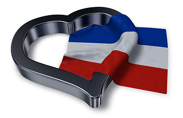 Image showing schleswig-holstein flag and heart symbol - 3d rendering