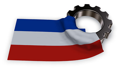 Image showing gear wheel and flag of schleswig-holstein