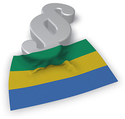 Image showing flag of gabon and paragraph symbol