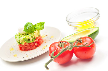 Image showing Portion of fresh salad