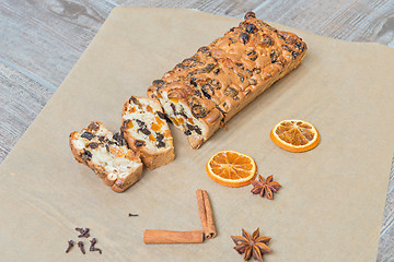 Image showing Christmas cake on the table