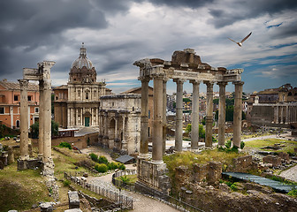 Image showing Dark clouds over Rome