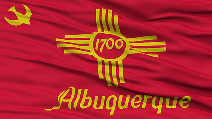 Image showing Closeup of Albuquerque City Flag