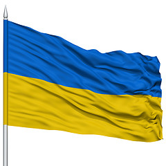 Image showing Ukraine Flag on Flagpole