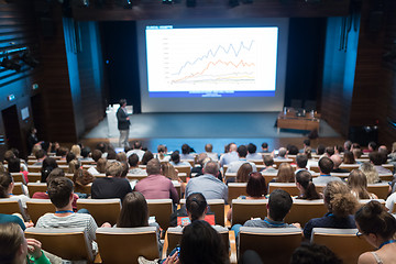 Image showing Speaker giving presentation on health care conference.