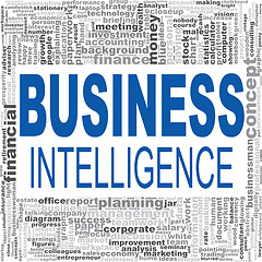 Image showing Business intelligence word cloud.