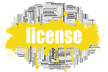 Image showing License word cloud