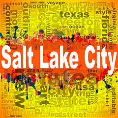 Image showing Salt Lake City word cloud design