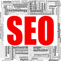 Image showing SEO word cloud