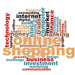 Image showing Online shopping word cloud