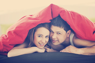 Image showing young couple in bed