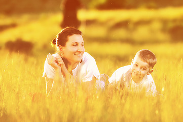 Image showing woman child outdoor